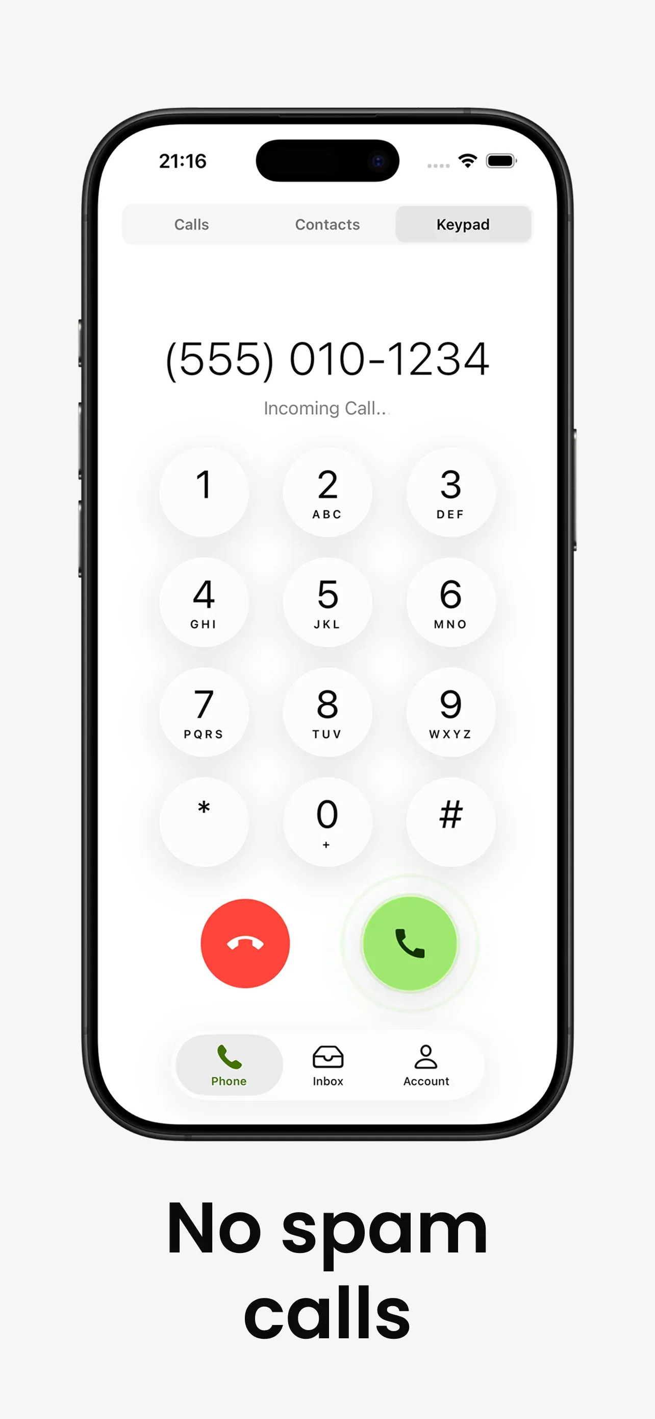 Hi5 business line with spam call blocking